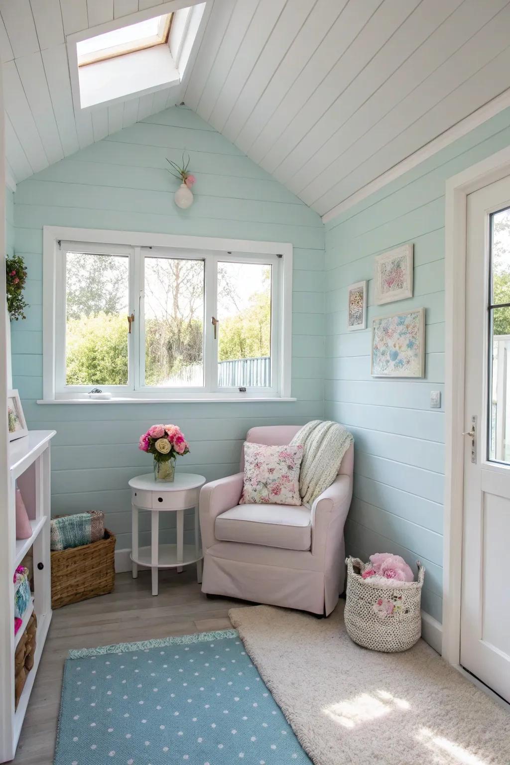 Light colors can make your small space feel open and airy.