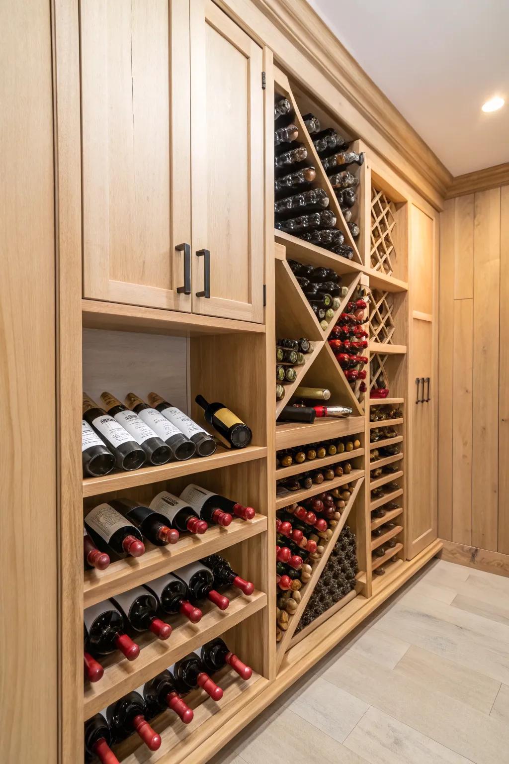 Vertical storage solutions leverage limited space.