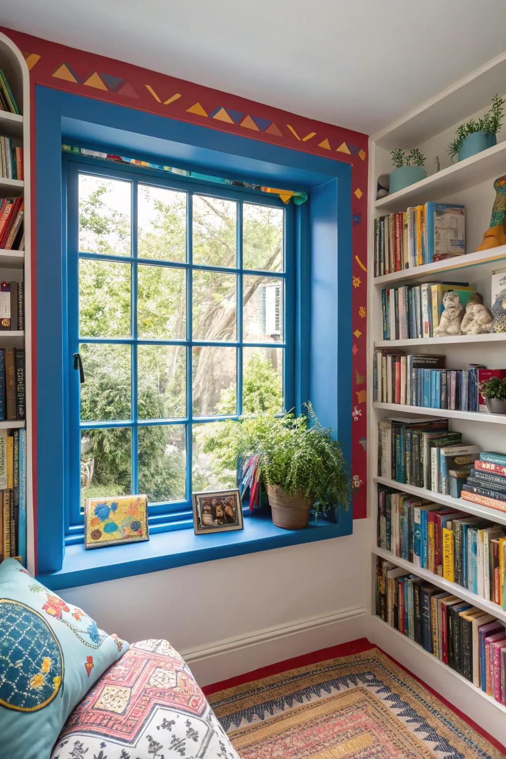 Vibrant frames convert windows into remarkable features.