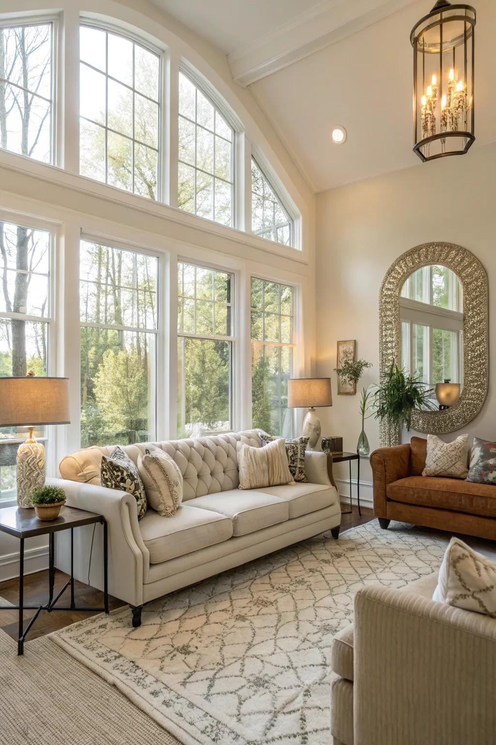 Ample illumination transforms your home into an inviting haven.