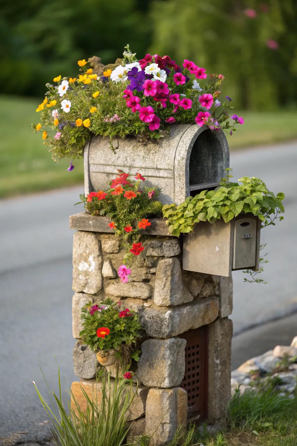 Enhance your mailbox with an incorporated planter for a hint of the outdoors.