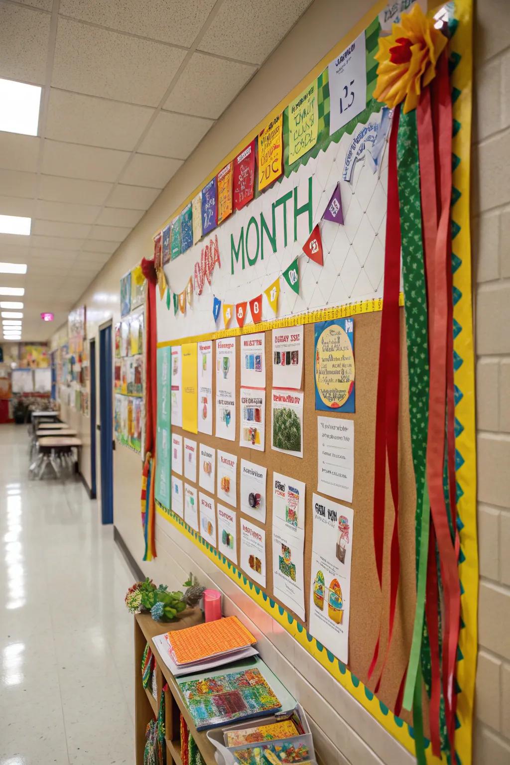 An enchanting monthly theme showcased through vibrant decor.