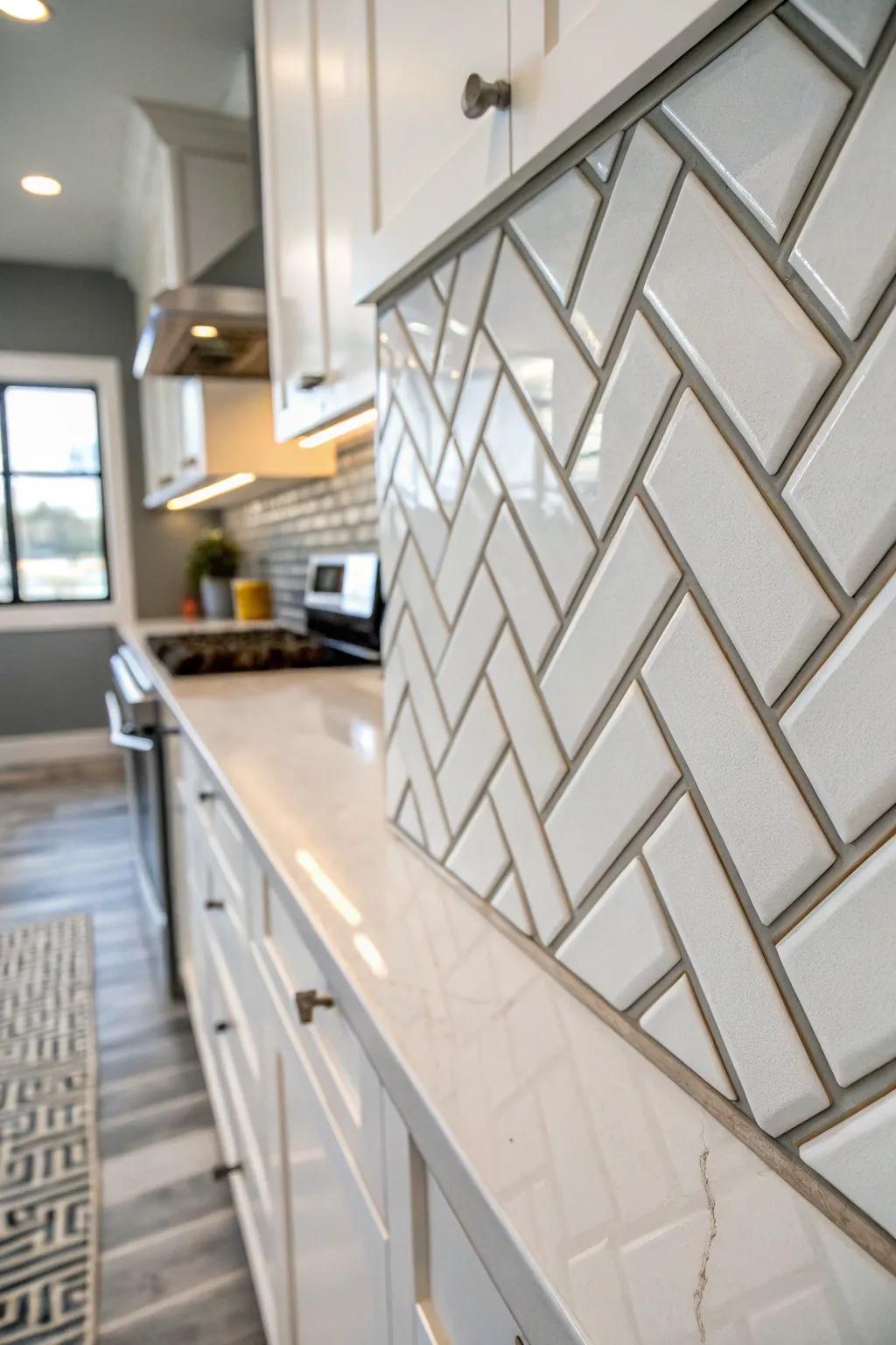 Refined and stylish: chevron pattern.