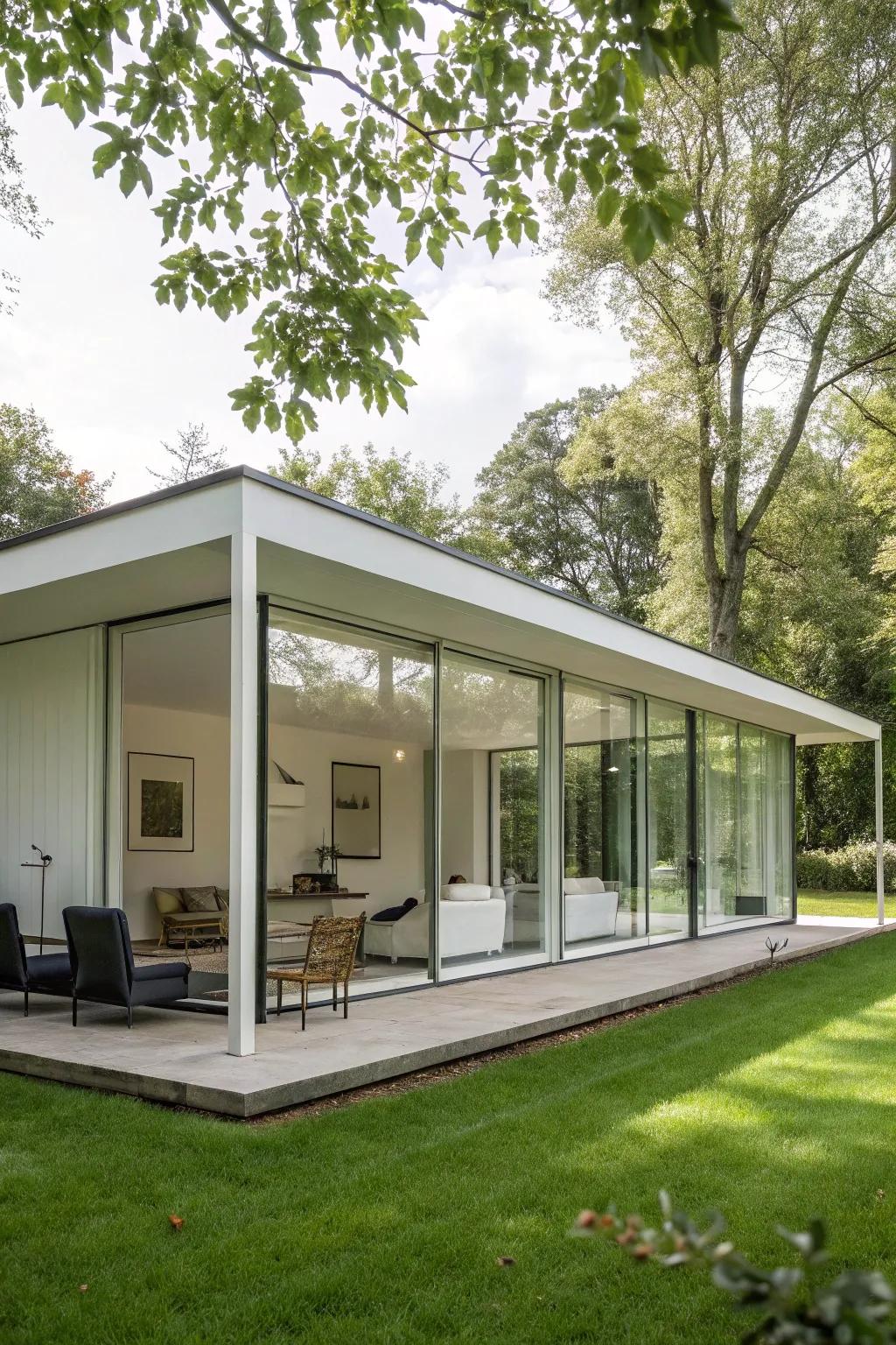 A contemporary, minimalist summer house radiating simplicity and sophistication.