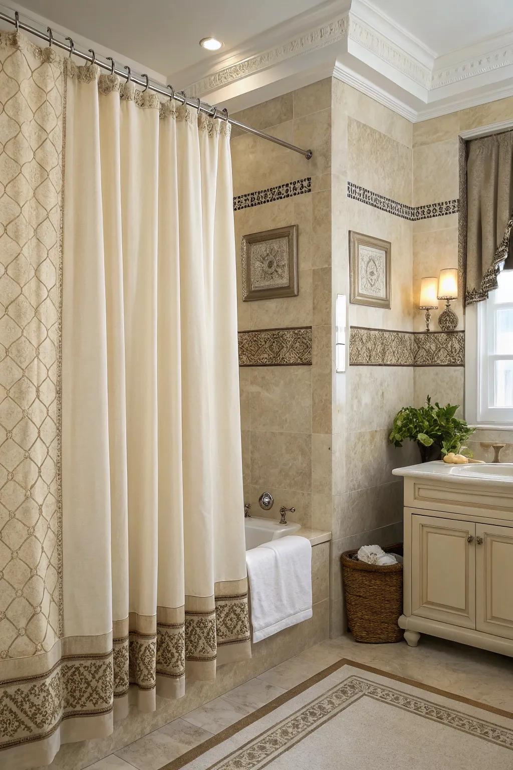 Understated hues cultivate a soothing and sophisticated bathroom environment.