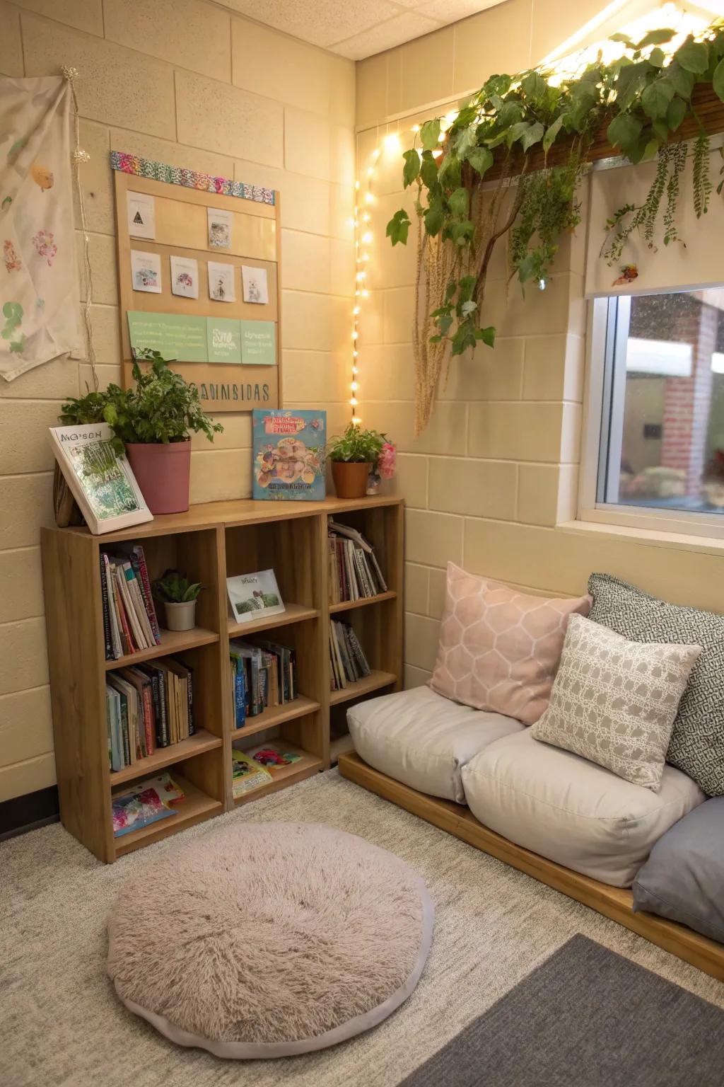 An inviting perusal spot encourages learners to discover uncharted territories.