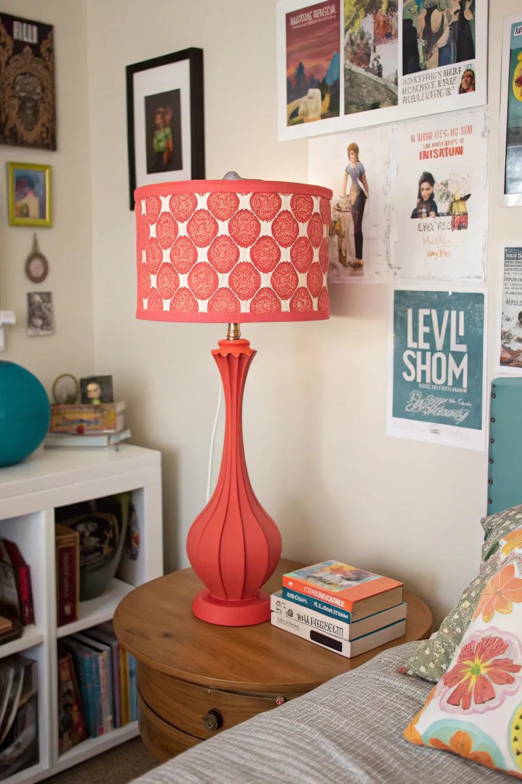 Ornamental lamps add unique personality to the room.
