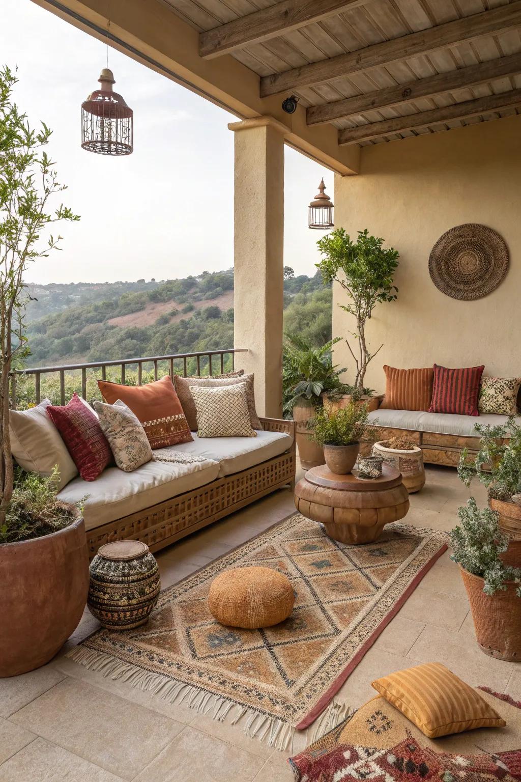 Ground hues foster a toasty and inviting vibe.