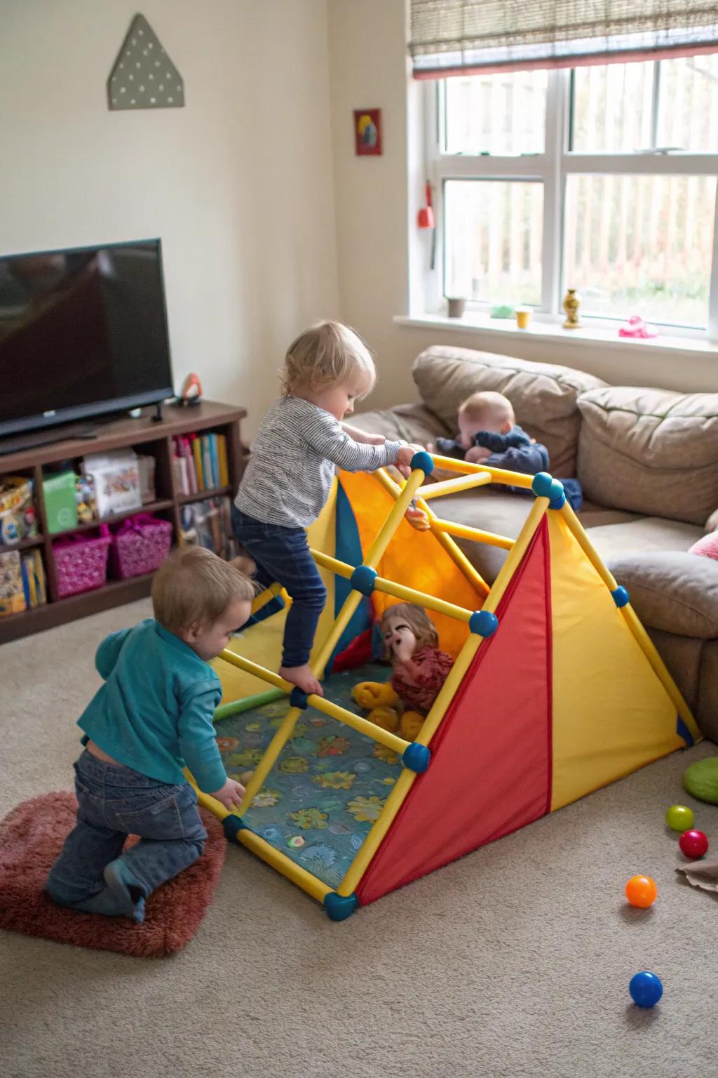 Encourage exploration with a home climbing adventure.