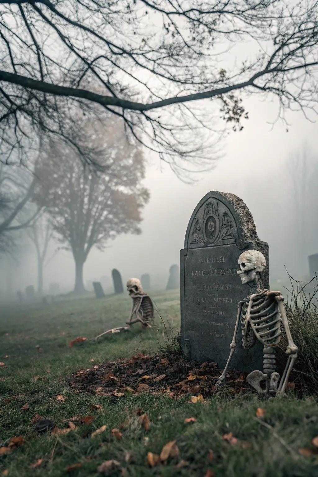 Skeletons amplify the spooky aura of any Halloween presentation.