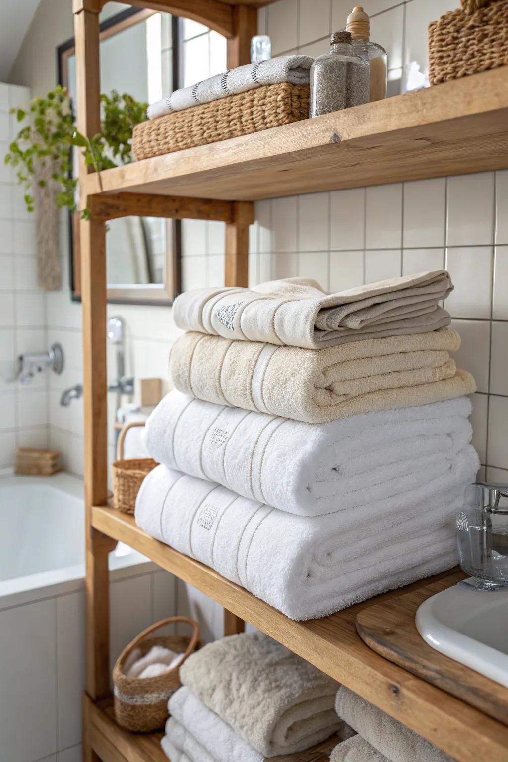 Introduce drama with ornamental fan-folded linens.