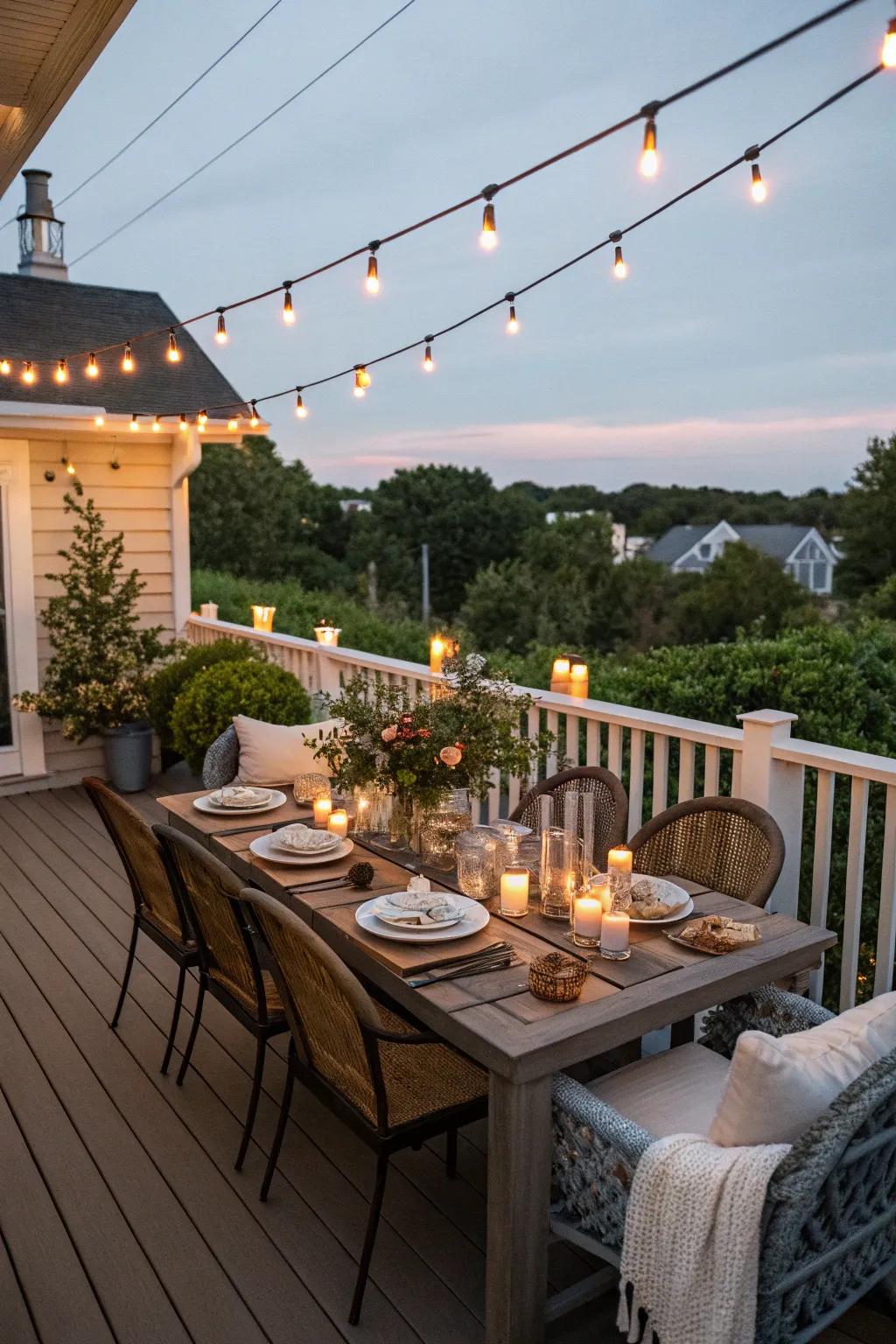 Savor meals in the open air with a dining arrangement that urges you to relax and enjoy.
