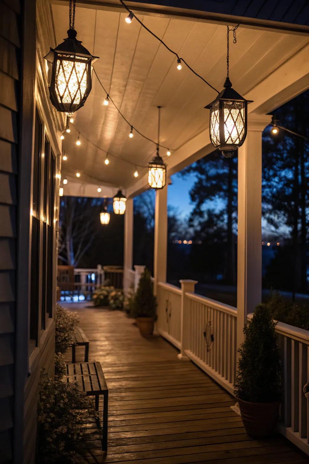 Improve the evening atmosphere with classic-style lighting.