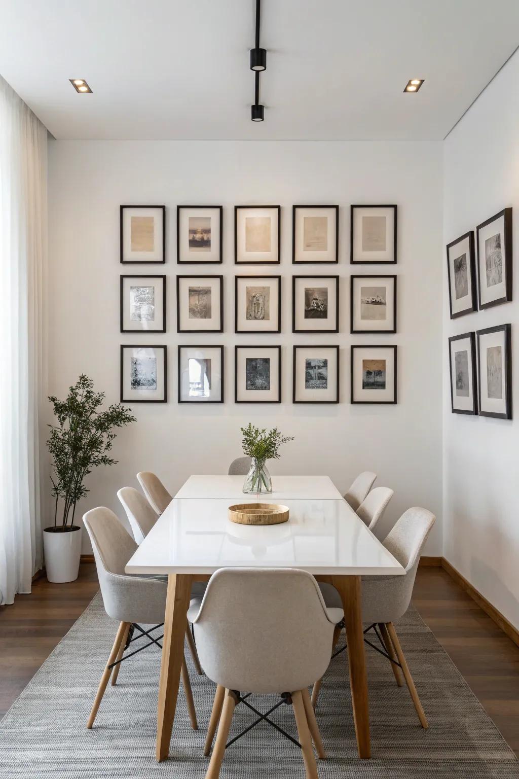 Symmetrical frame arrangements that offer an equilibrium of design.