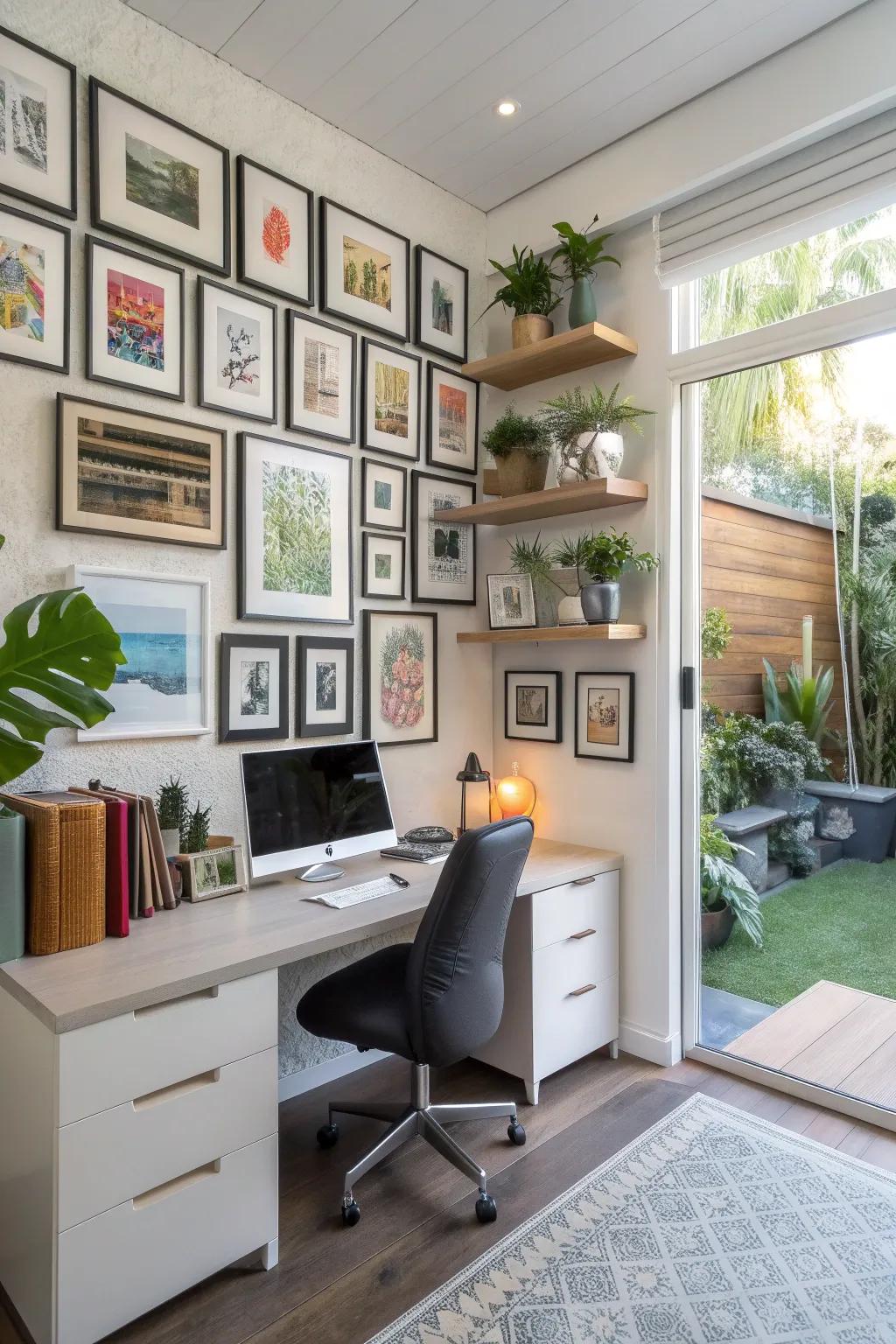 Framed sentiments inspire and personalize your space.