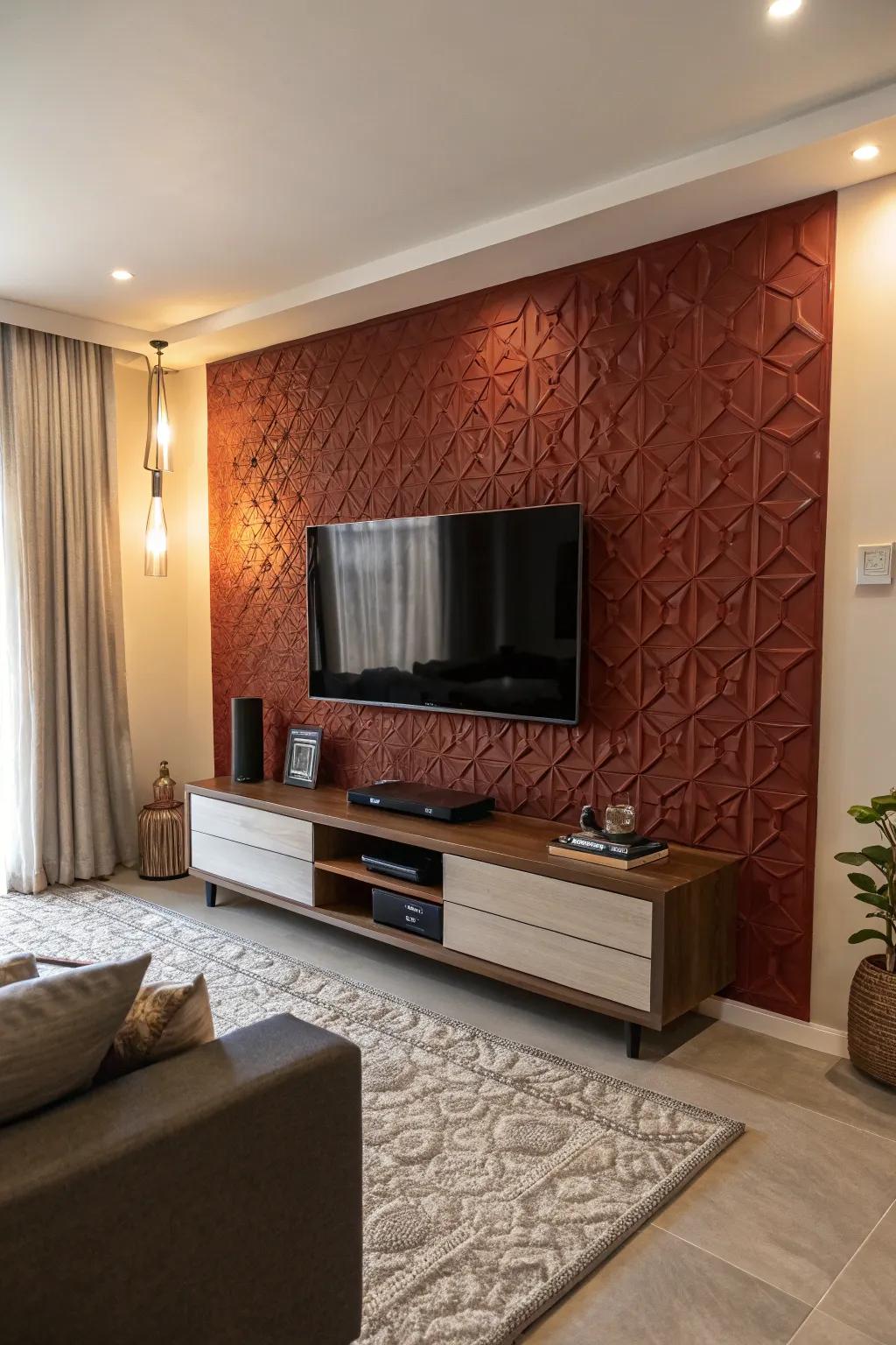 A feature wall can elevate your TV into an elegant point of focus.
