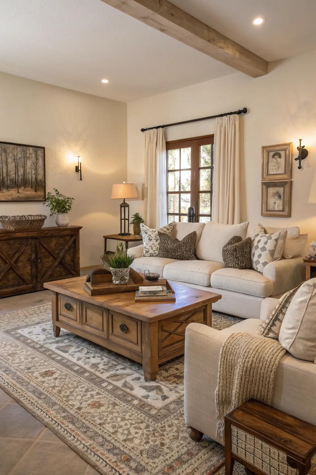 Neutral tones give a relaxed and attractive ambience.