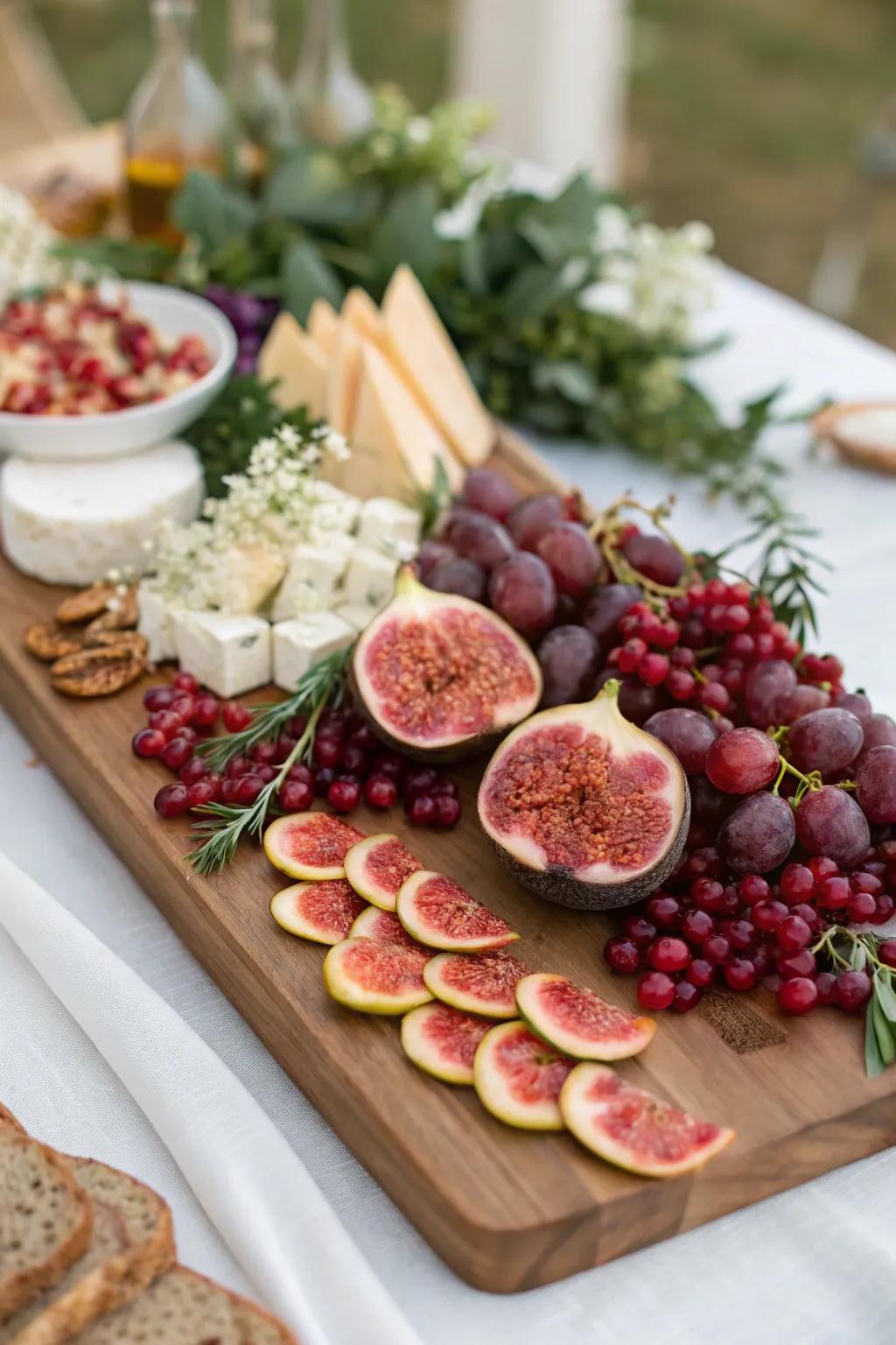 Vibrant fruits infuse dynamism and freshness into the presentation.