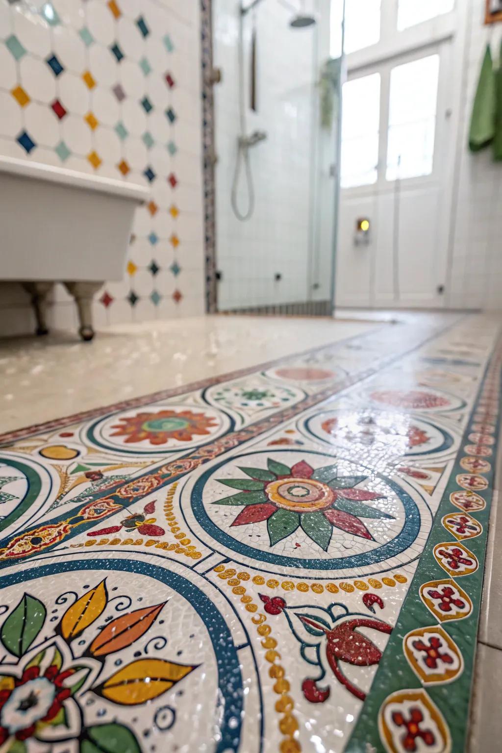 Tiny tiles enrich your wet room with vibrancy and imaginative flair.