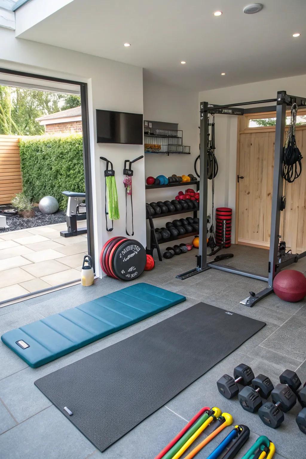 Keep in shape with a personal home gym.