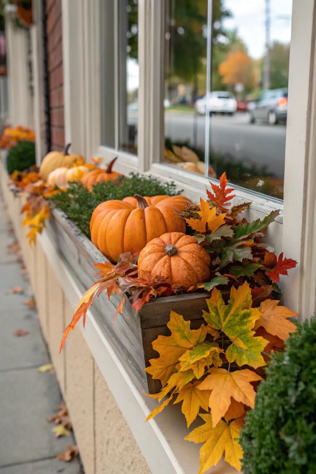 Incorporating seasonal statues to imbue your window box with charm