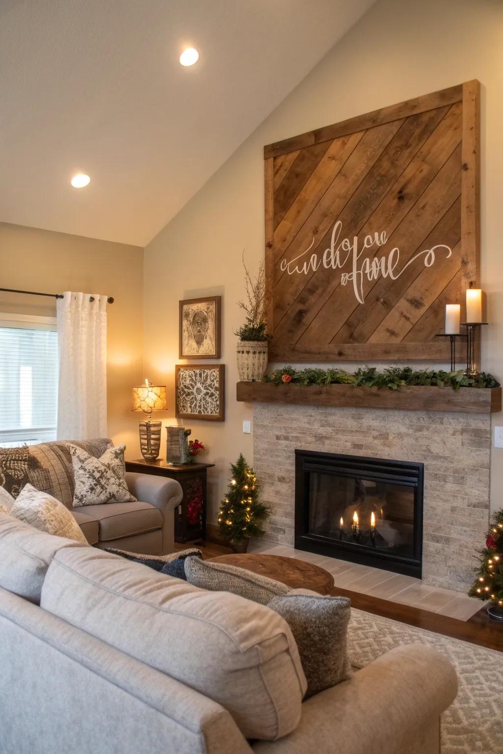 Bespoke timber wall art that introduces a personal essence to any residence.