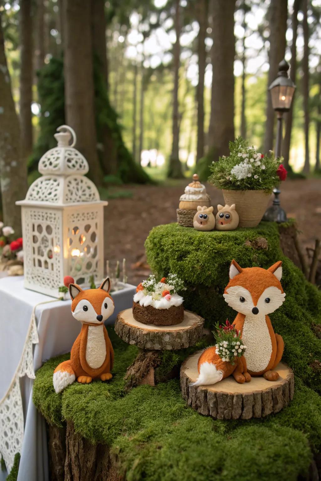 Bring in charm with forest creature decor.