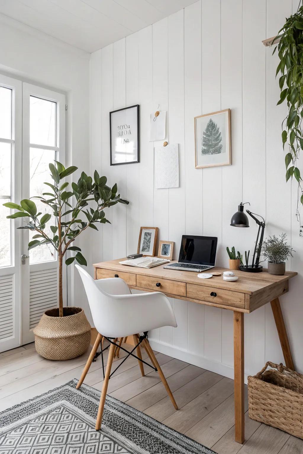 A minimalist workspace designed to promote clarity and concentration.
