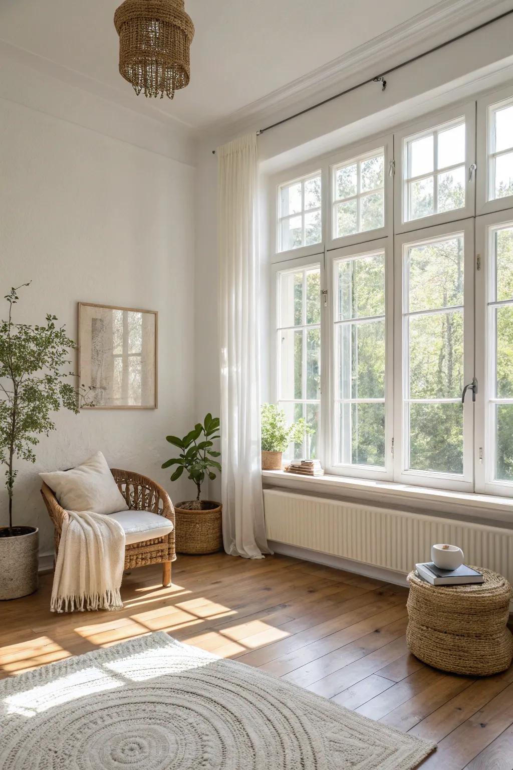 An airy, bright space bathed in sunlight.