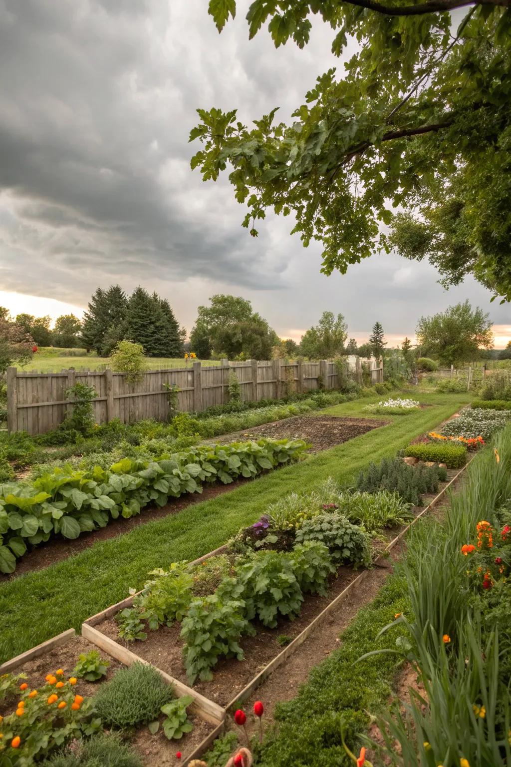 A vibrant veggie patch delivering fresh, homegrown produce.