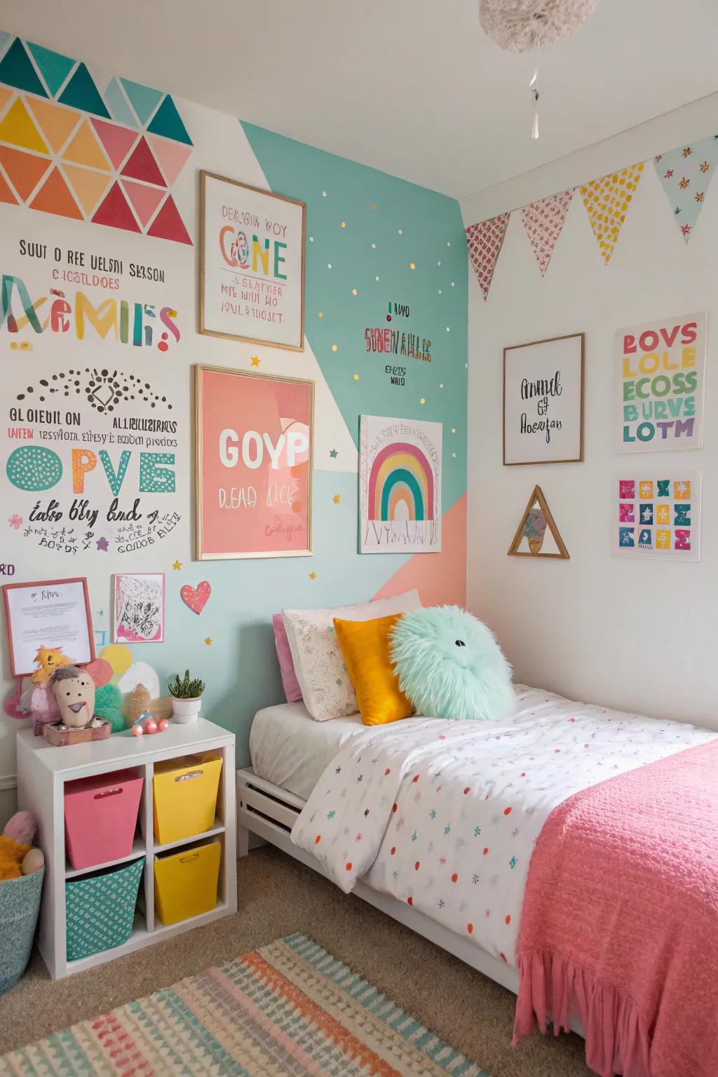 Striking wall decor can express individual flair and add vibrant vitality.