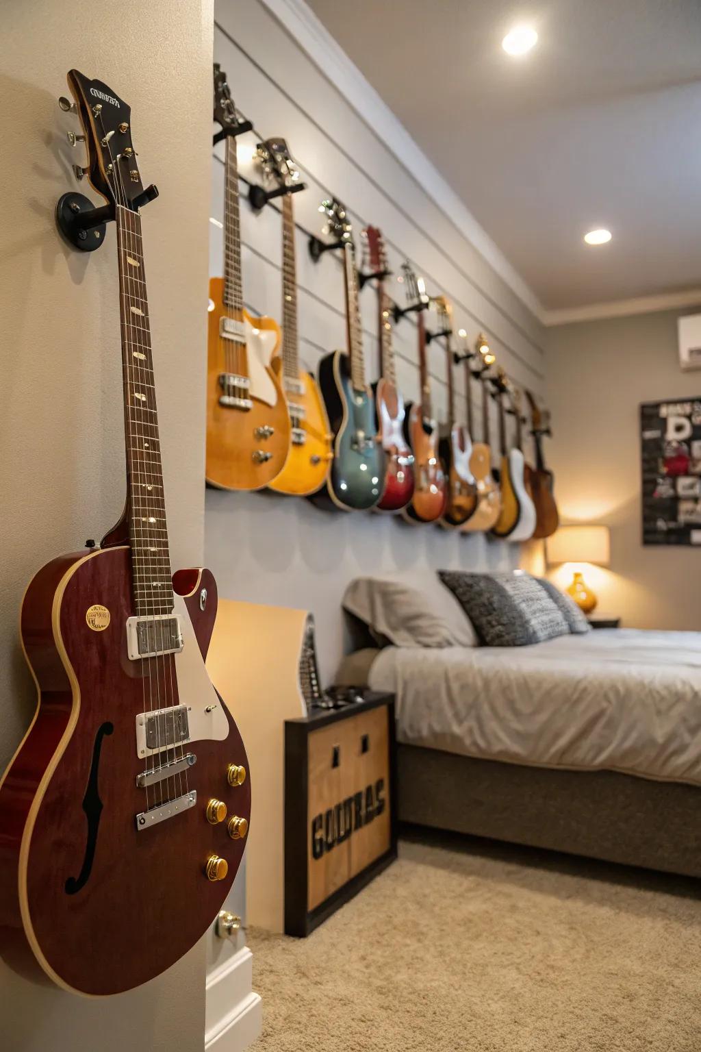 Adding hobbies into decor adds a personal stamp.