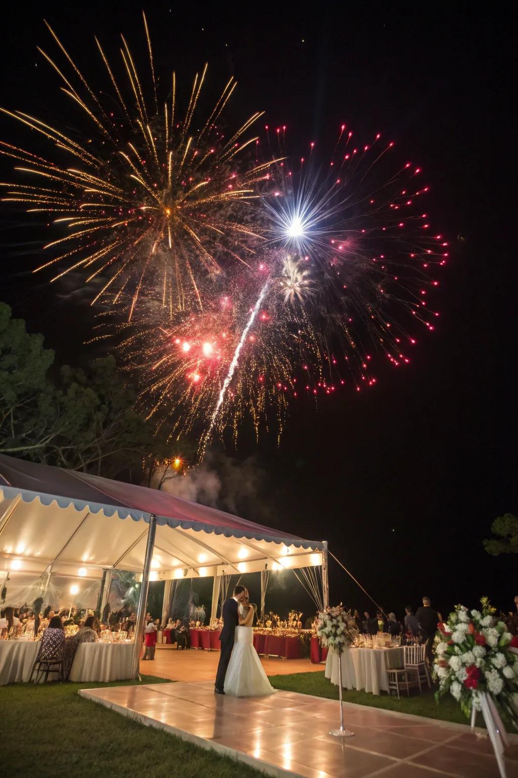 A spectacular display of fireworks to bring an end to an unforgettable night.