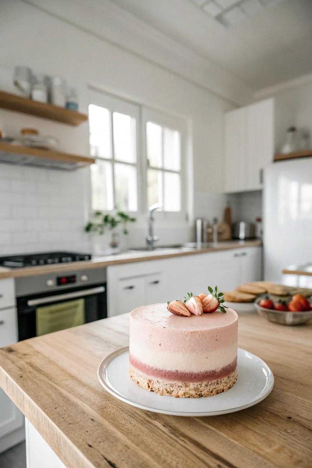 Pastel hues bring a serene and elegant feel to your cake.