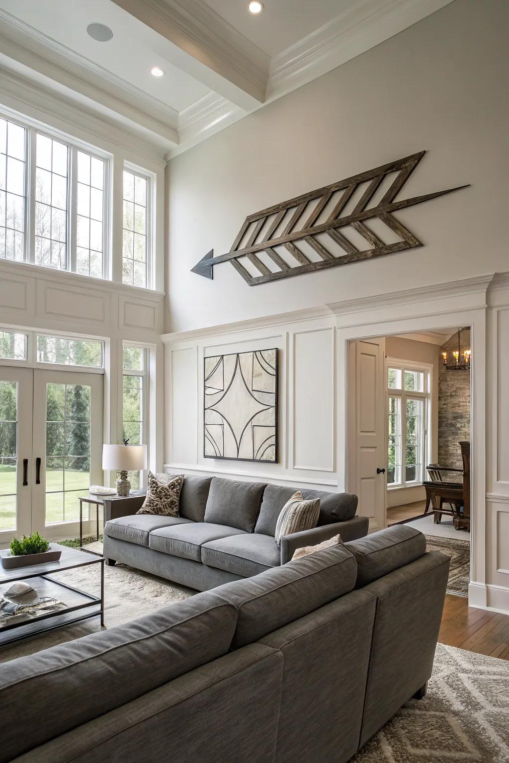 Directional ornamentation to amplify spatial movement