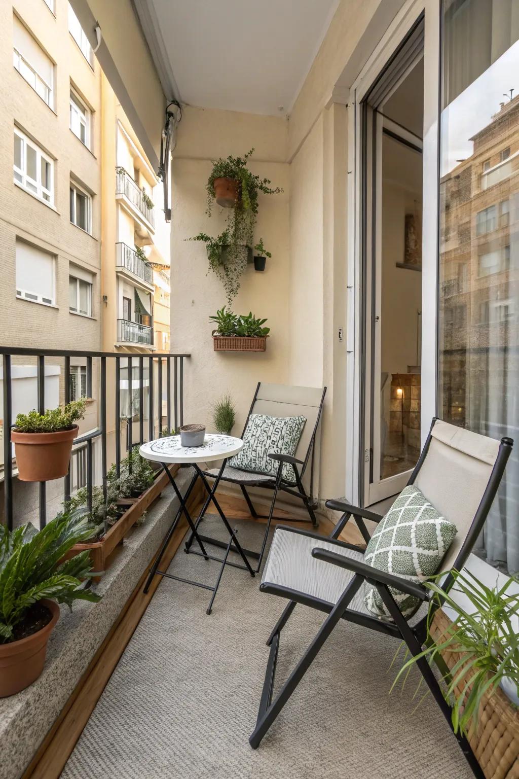 Smart furniture options optimize space and practicality.