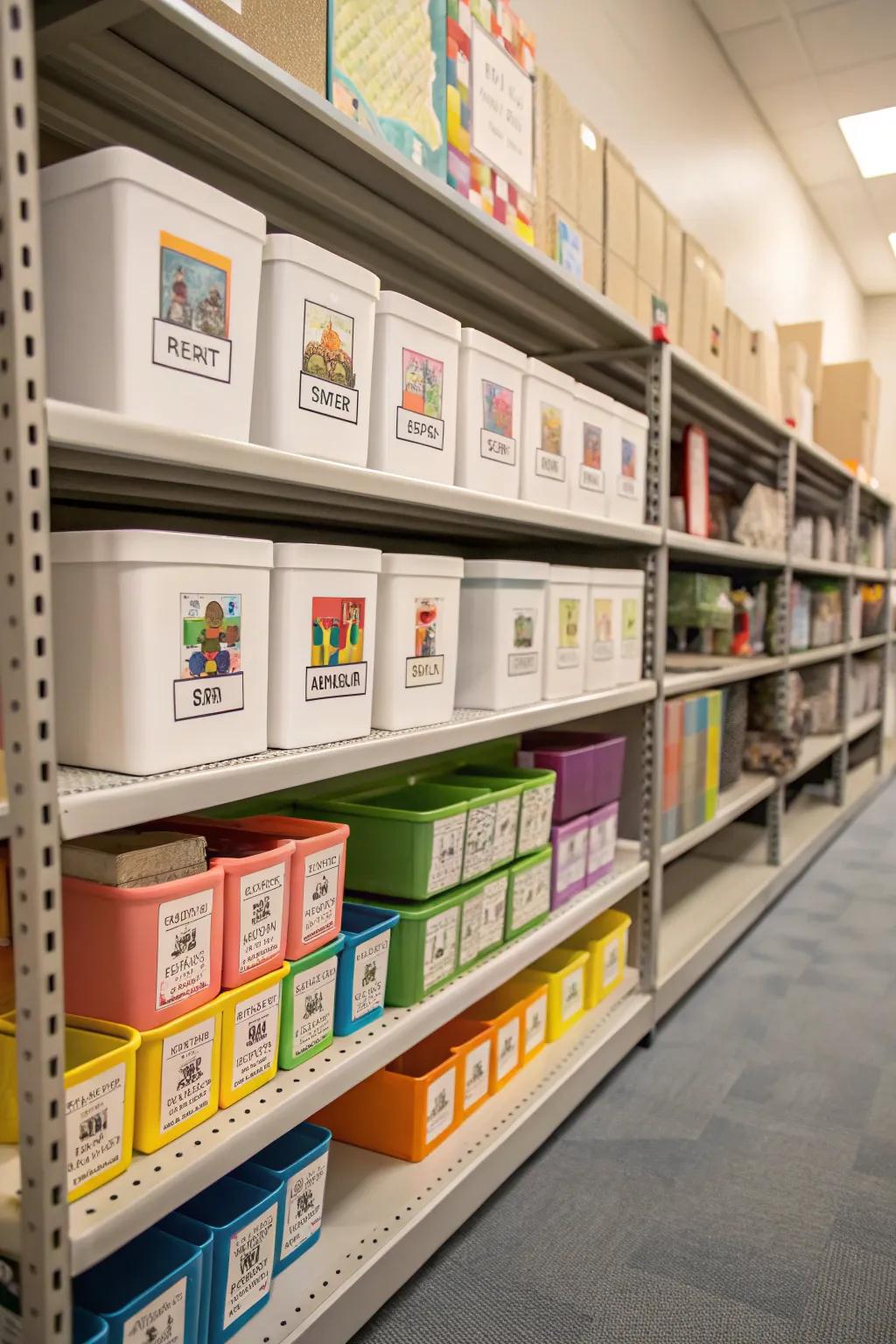 Organized play facilitated by creative labeling.