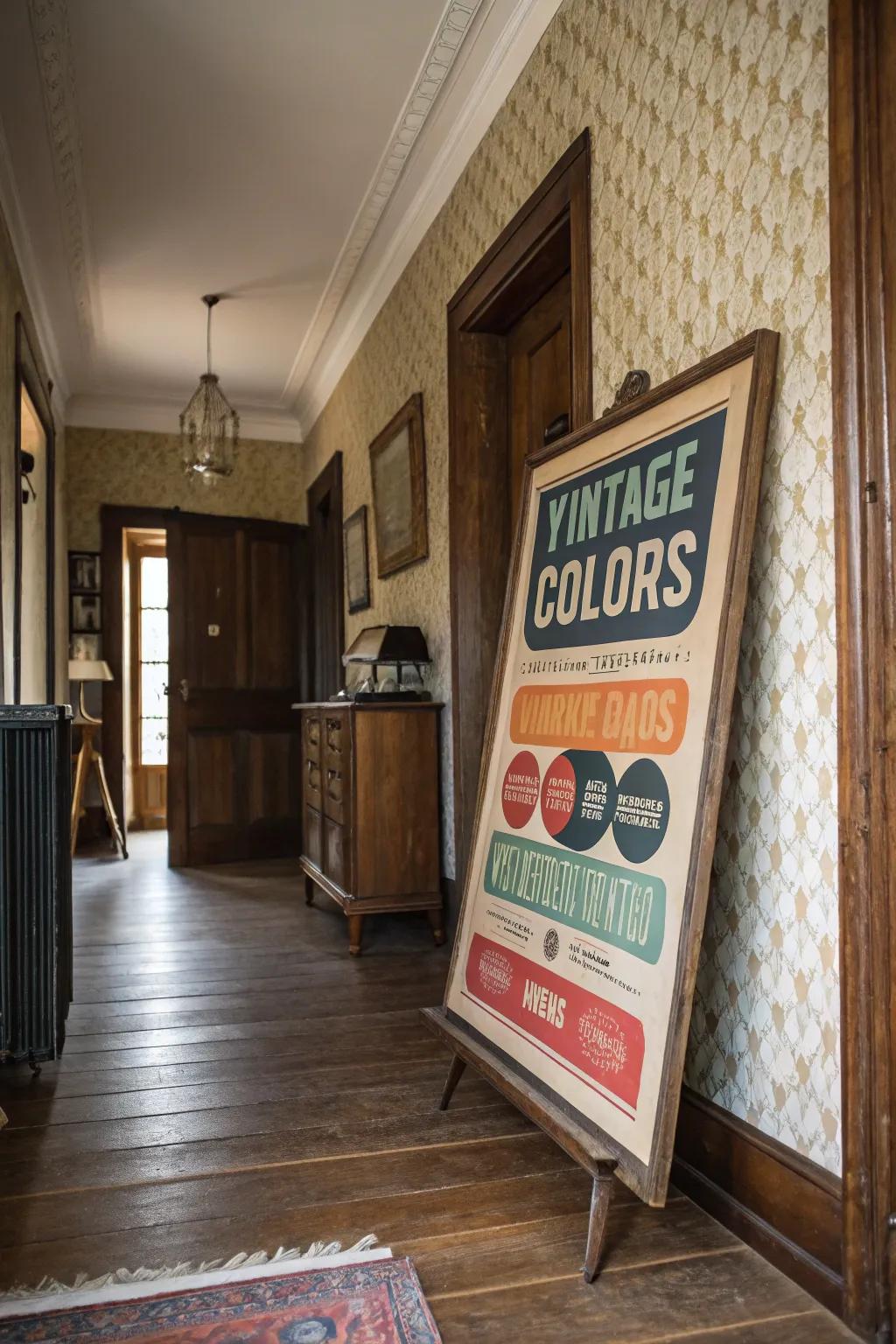 Accept nostalgia with vintage art.