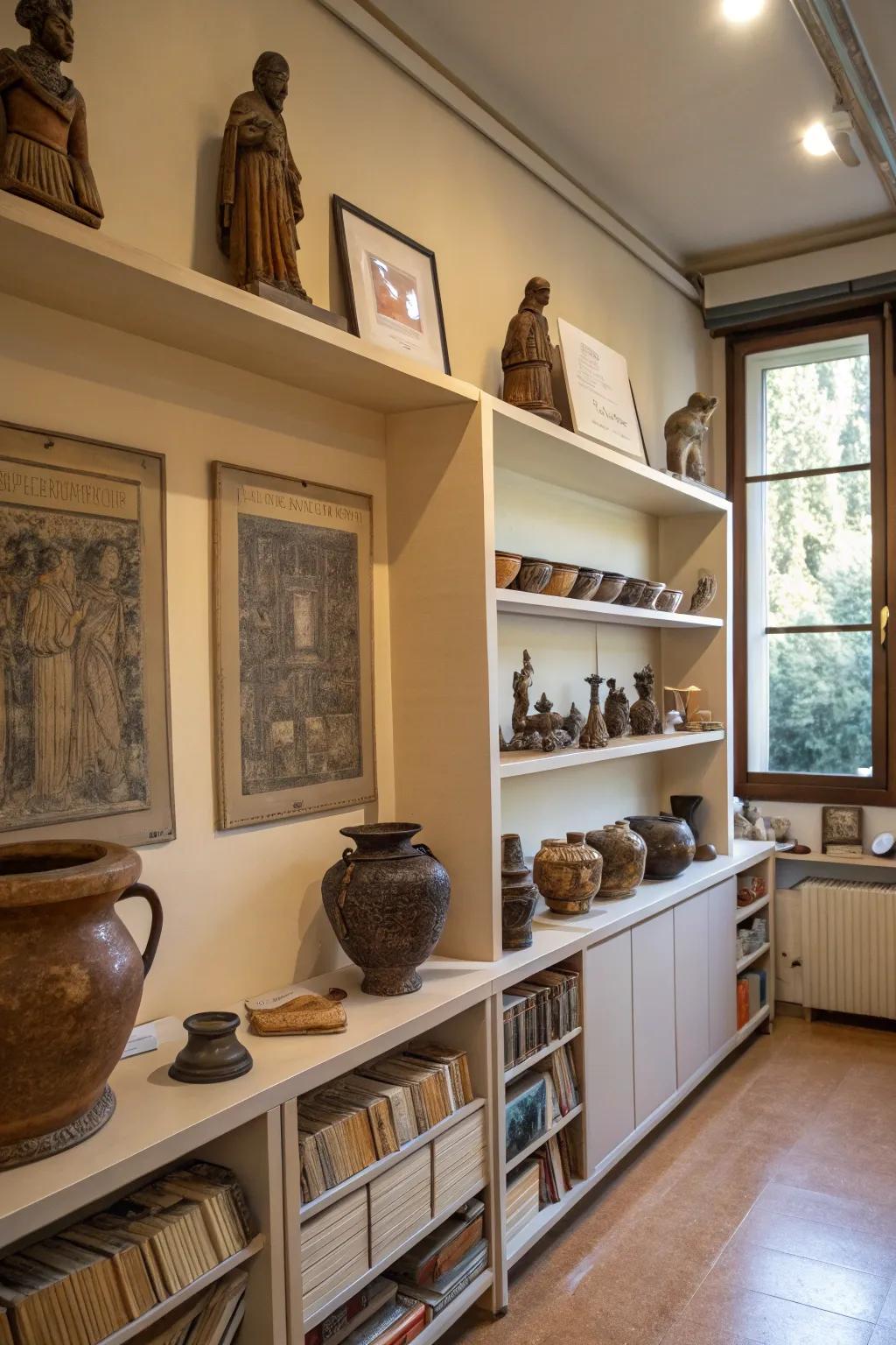 Cultural objects contributing personal stories and depth to design.