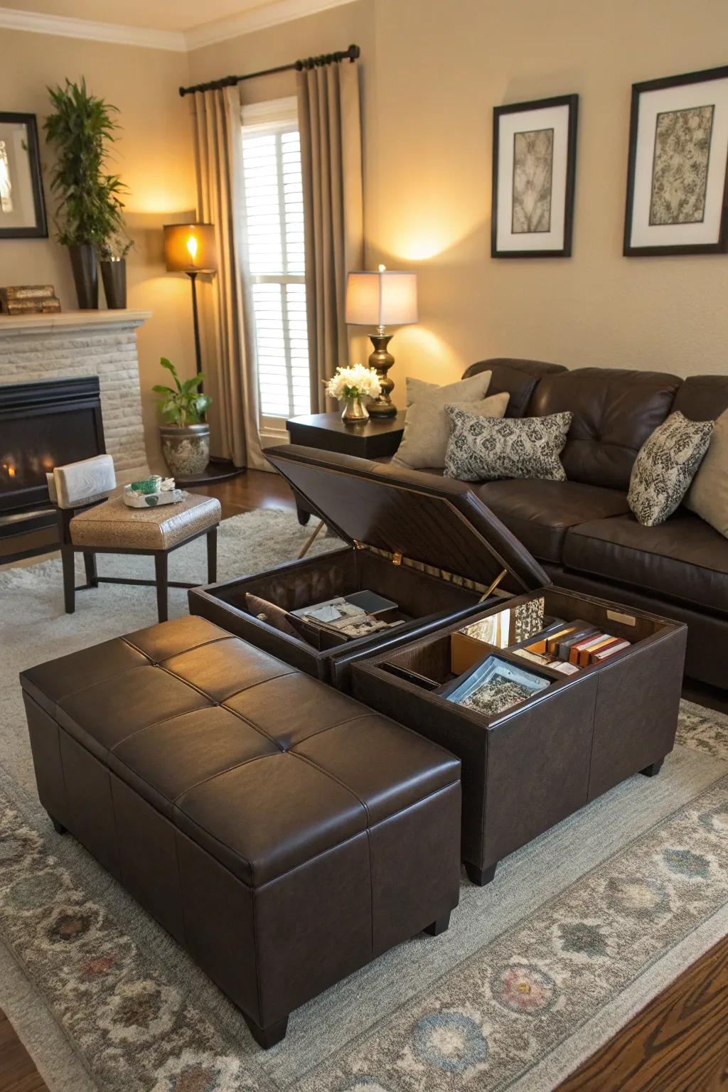 Adaptable items adjust to various living room requirements.