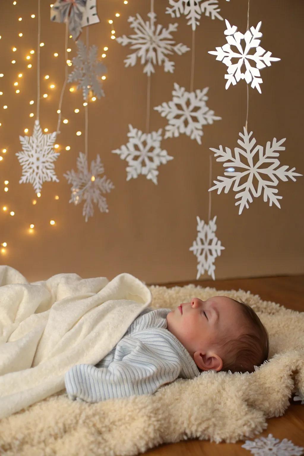 A dreamy winter landscape for a holiday photo.