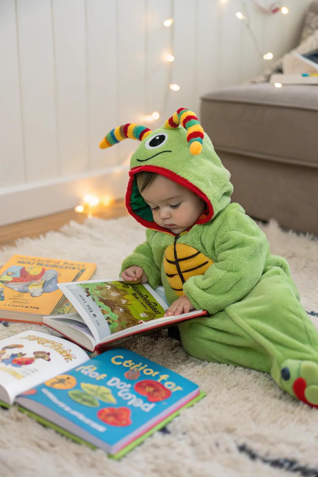 This little page turner is set for a storytime adventure.