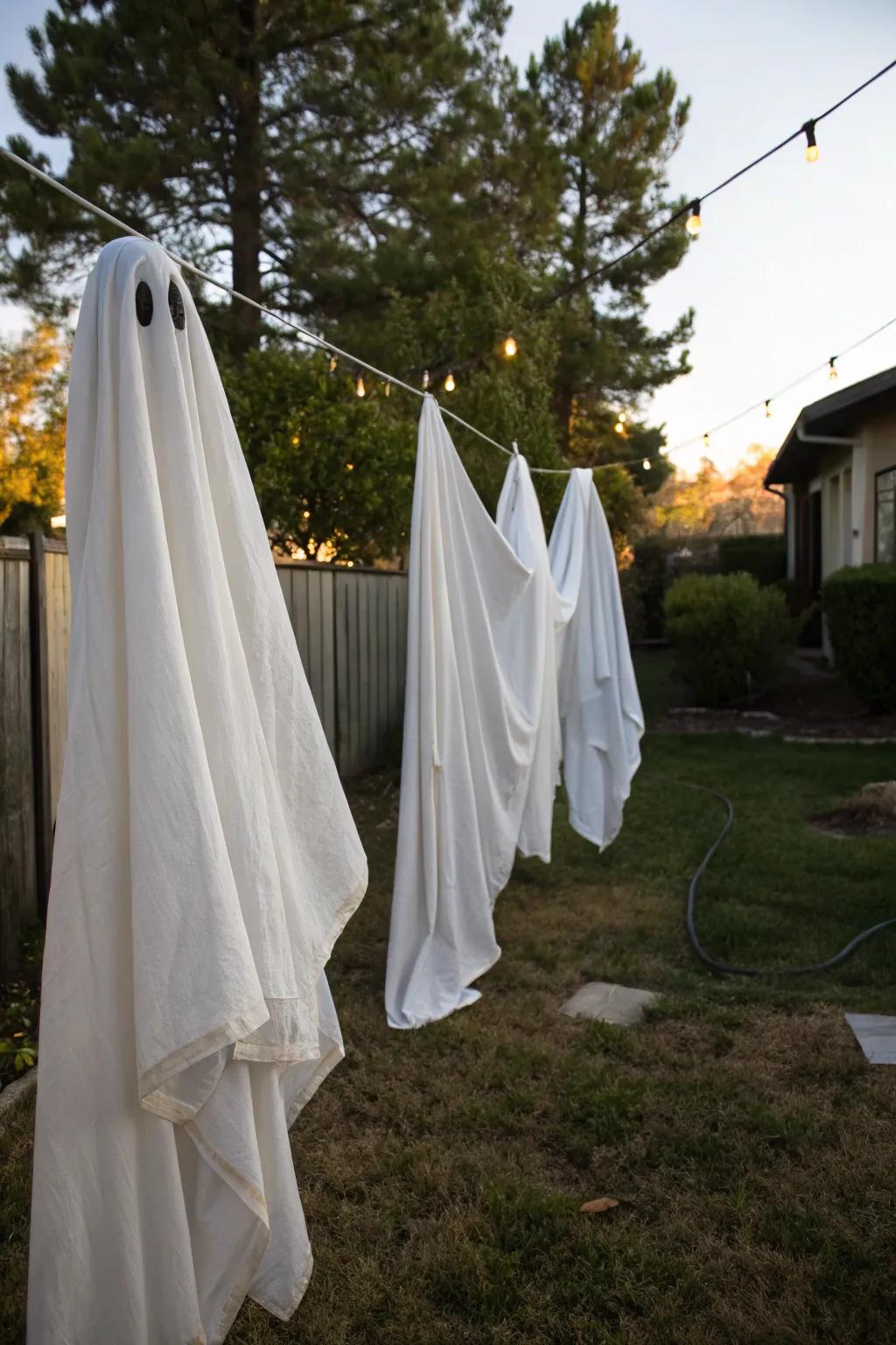 Phantom forms instill a chilling vibe into your Halloween gathering.