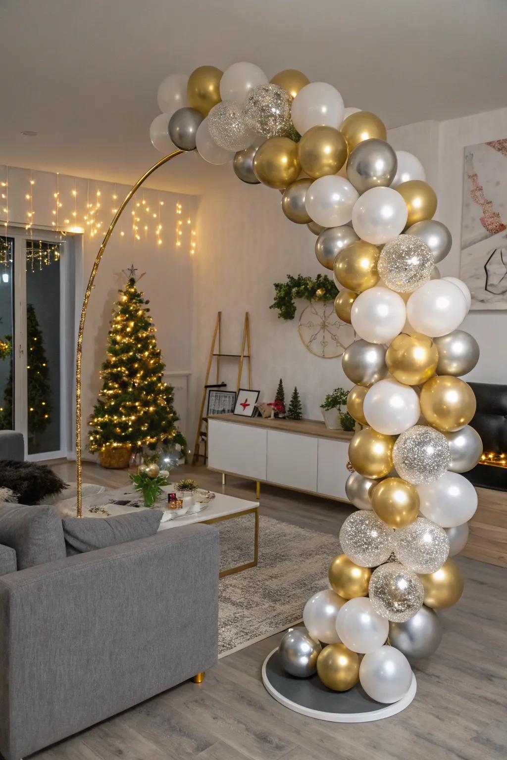 Gleaming balloons bring a luxurious touch to any setup.