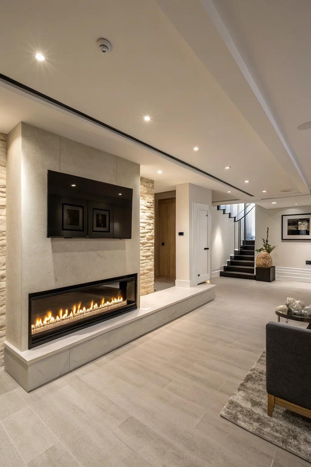 Ethanol hearths bring modern elegance.