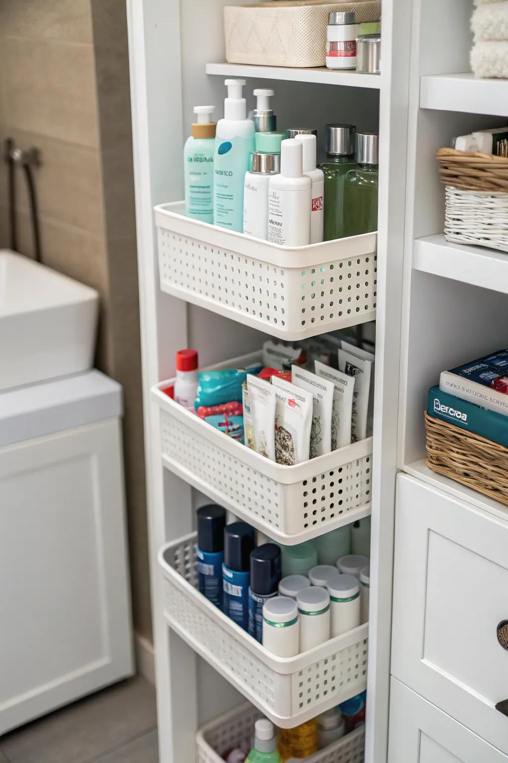 Vertical storage assists you in maximizing restricted space.