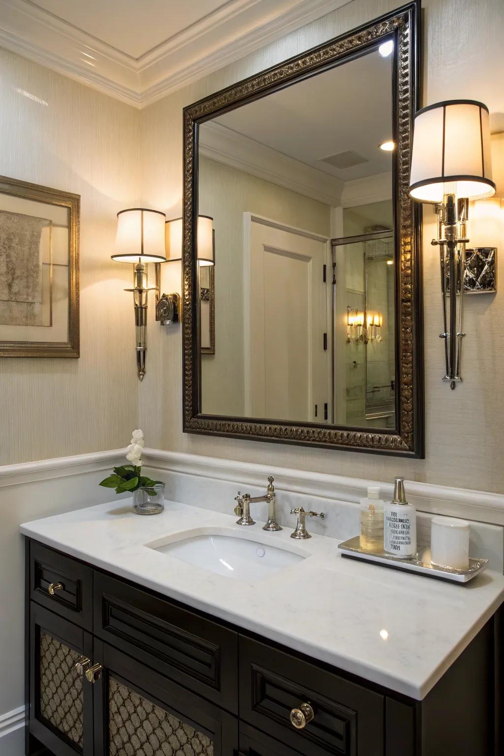 Illumination significantly influences your bathroom's atmosphere.