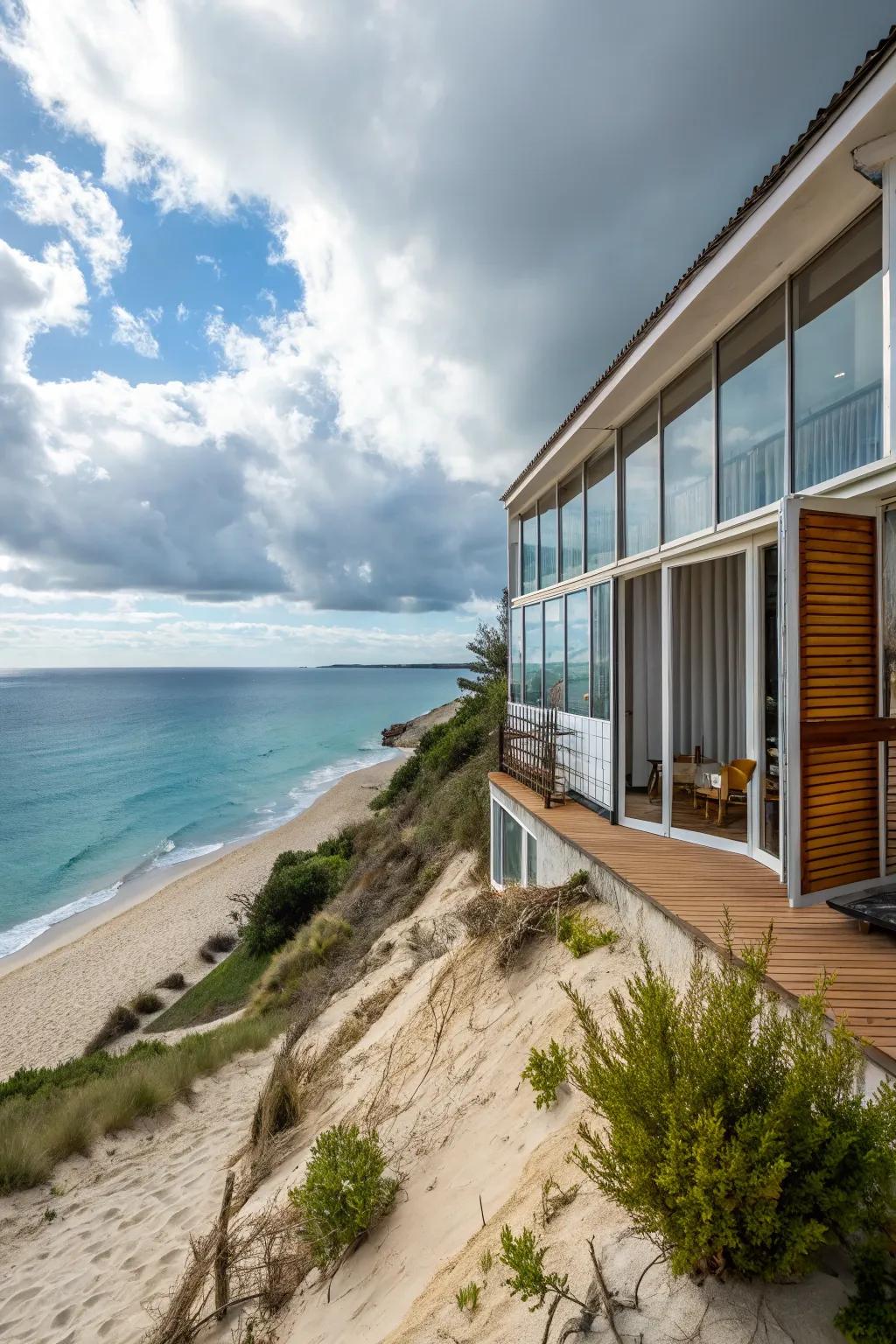 Windows that portray the sea as a vivid masterpiece.