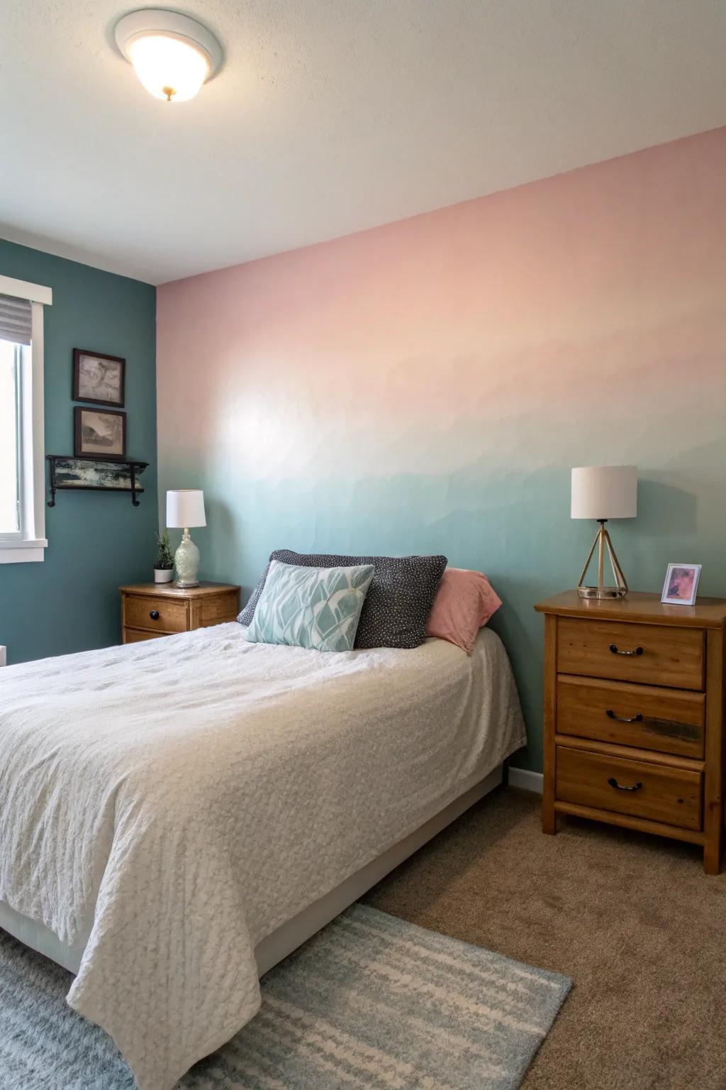 Subtle shade transitions nurture a peaceful atmosphere.