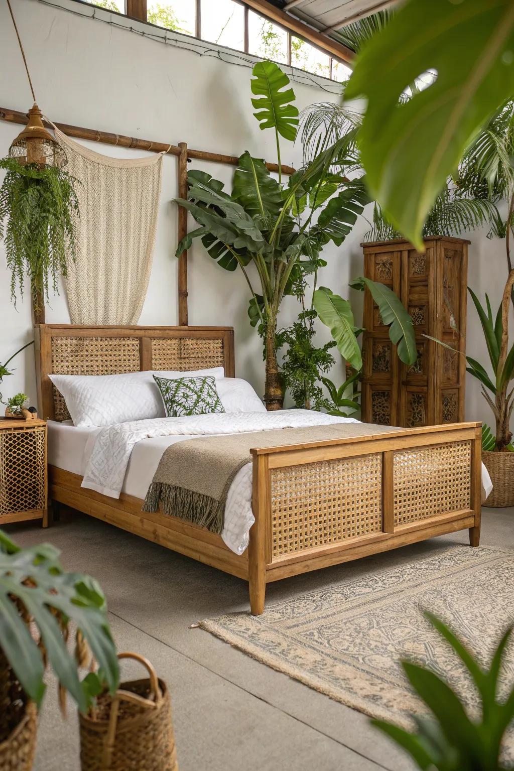 Natural materials contribute warmth and a hint of the outdoors.